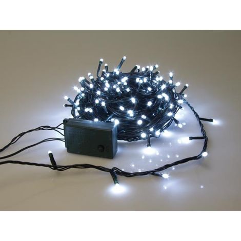 Sparkle Light LED - 20 m - 300 weiße Lampen - grüner Kabel - Dimmer