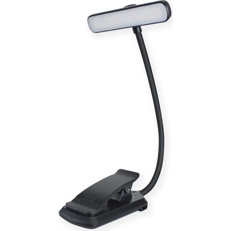 Lampe de lecture à pince, lampe de lecture à pince, chargement USB, 3 modes de température de couleur et 5 niveaux de luminosité, lampe de lecture respectueuse des yeux. (1/5)