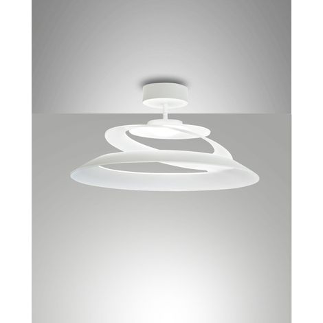 Aragon Plafoniera a LED Integrato 18W 1760lm 3000K Bianco - Struttura in Metallo e Vetro - Design Elegante e Dimmerabile a Taglio di Fase