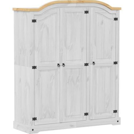 Armadio Corona Bianco 151,5x52x186 cm in Legno Massello di Pino vidaXL (1/5)