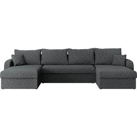 Sofá rinconero Comfivo Melissa III, Bella 20, Función de descanso, Almacenaje, 304x140x80cm, 0