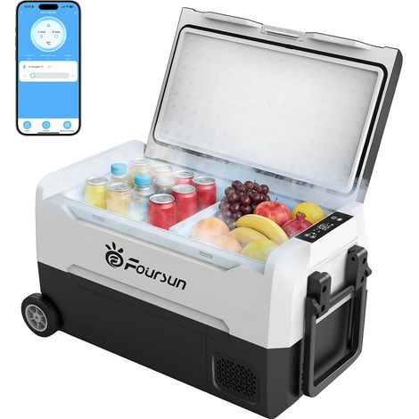 Réfrigérateur Congélateur de Voiture, Alimentation Double, Refroidissement Rapide, 35L (1/2)