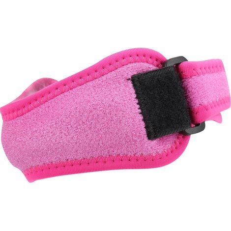 Genouillère de sport ajustable avec coussinets rotuliens - Confort et soutien pour running, fitness et activités extérieures - Rose (1/5)