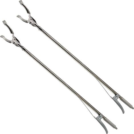 Ensemble de 2 pinces de préhension, pinces à déchets, pince métallique, pince à déchets, pince de 90 cm, bras de préhension, ramasse-déchets (1/5)