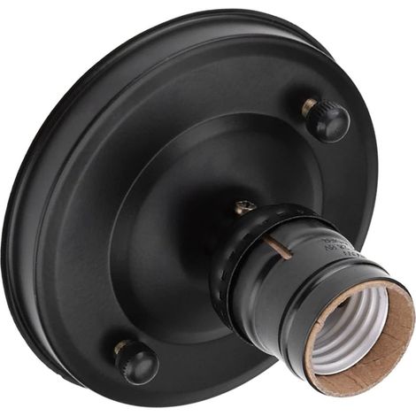 CCYKXAdouille Para Foco E26/E27 Vintage Industriel Plafond/Murale Support de Base Suspension Ampoule Lampe Vis Noir (1/5)