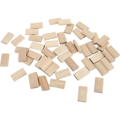 50 Pièces Domino en Hêtre 8x40mm, Tenons pour Assemblage de Meubles et Travail du Bois (1/5)