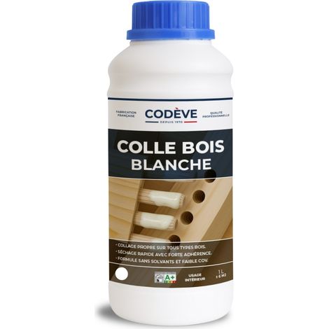 Colle Blanche - 1 L - Codeve Bois - Pour L'assemblage Sous Abri De Votre Bois Européen, Tropical Ou Exotique.