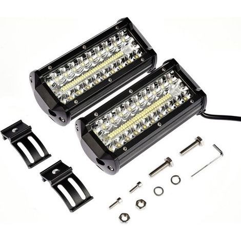 Drei Reihen LED-Arbeitsleuchten, 1 Paar, 7 Zoll – 50 LEDs – 150 W (1/4)
