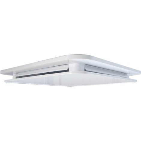Unelvent – Bouche VMC extra-plate 200 mm – Volets orientables pour jet d'air horizontal/vertical – Débit 240 à 350 m3/h – Sans manchette