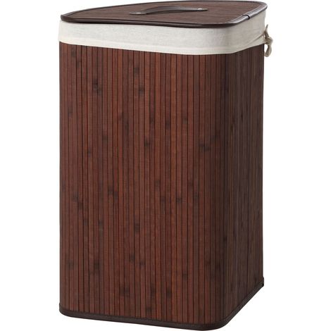 Premier Housewares Kankyo Dark Brown Corner Laundry Hamper (1/5)