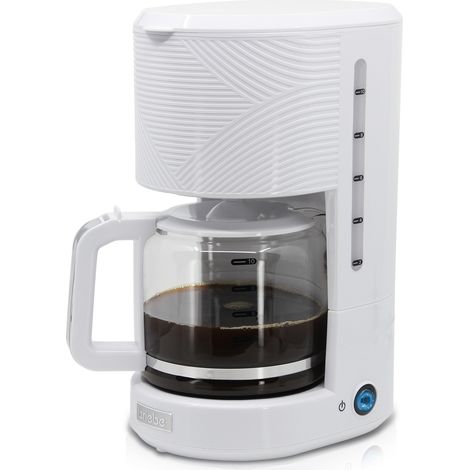 Briebe CM1171WHT Cafetera Goteo 10 Tazas Máquina de Café Filtro Reutilizable, Función  Mantener Caliente, 1,25 L 1000W Blanco (1/5)