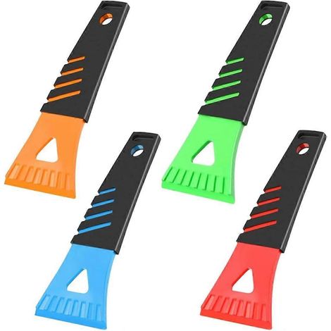 Grattoir à glace en plastique pour voiture, grattoir à glace coloré, outil de dégivrage et de nettoyage de pare-brise, accessoires extérieurs d'hiver pour voiture, convient aux berlines et aux limousi (1/4)