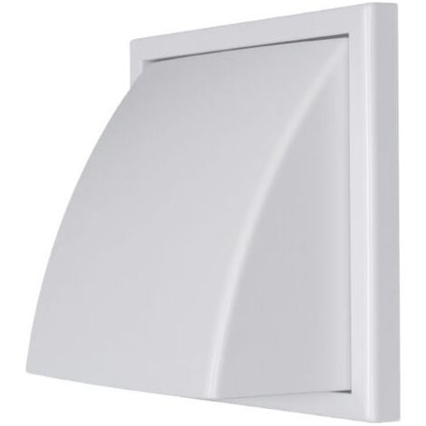 Capot de Conduit Mural Blanc Durable avec Clapet Anti-Refoulement Grille de Ventilation ASA avec Bride Protection Pluie et Vent – Grille d'Aération avec Clapet Anti-Retour. (Diamètre: 147mm) (1/5)