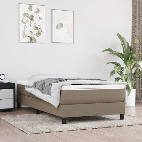 Taschenfederkernmatratze Mittel Taupe 100x200x20 cm Stoff