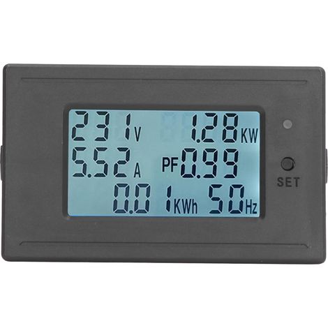 Compteur de consommation électrique AC 40-280V, moniteur de tension courant puissance avec affichage LCD numérique, testeur de mesure pour installation domestique. (1/5)