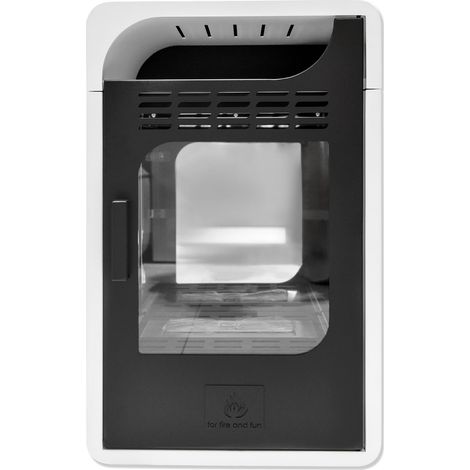 Stufa a Bioetanolo Fiammetta JR Ventilara Bruciatore da 1,5 L Struttura in Acciaio Bianco (1/3)