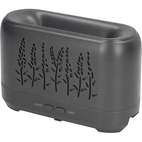 Diffuseur d'huiles essentielles silencieux, capacité 200 ml, chargement USB, humidificateur aspect bois noir pour la maison et le bureau, prise 100-240 V. (1/5)