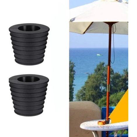 2 pezzi di staffa di base conica per ombrellone da giardino o base per ombrellone, ombrellone da 1,5 pollici 5,8 x 6,9 mm (nero) (1/5)