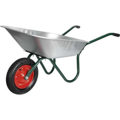 Sealey Lightweight Garden Wheelbarrow 65L Galvanized Wheel Size 340mm WB65 (1/4)