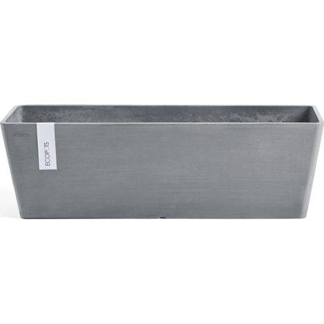 Ecopots Bruges 55 + Blumentopf mit Wasserreservoir - L 55,3 cm x B 16,5 cm x H 17,5 cm - Innen- und Außenbereich