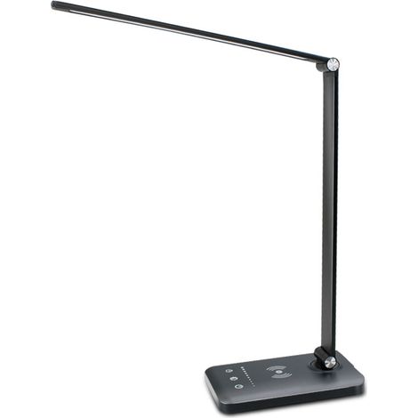 Lampada da scrivania a LED, dimmerabile con 5 modalità di colore e 5 livelli di luminosità, controllo touch flessibile, protezione per gli occhi, lampada da comodino con porta USB e funzione timer. (1/5)