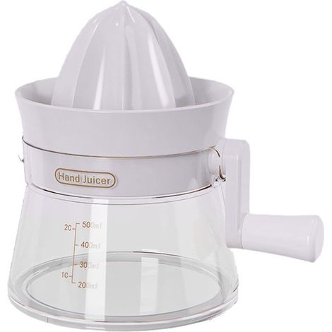 Dailygoods, Exprimidor rotativo manual, Extractor de frutas, Ideal para zumos frescos, Verde, Prensa para cítricos, Apto para naranjas y limones (1/5)