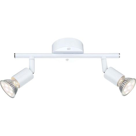 Plafonnier LED Luminaire Métal Verre Blanc Spots Mobile Éclairage Bureau Cuisine