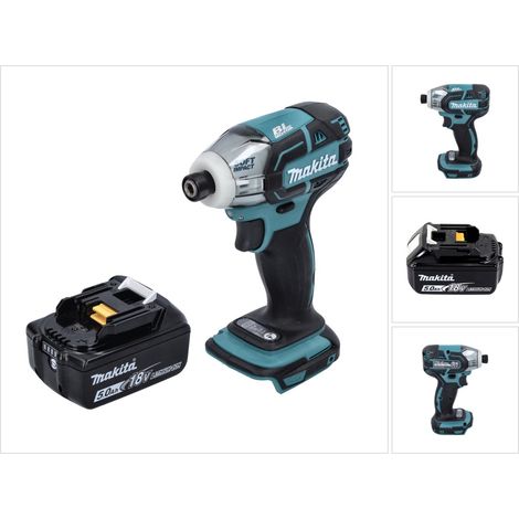 Avvitatore a impulsi a batteria Makita DTS 141 T1 18 V 40 Nm 1/4" brushless + 1x batteria ricaricabile 5,0 Ah - senza caricabatterie