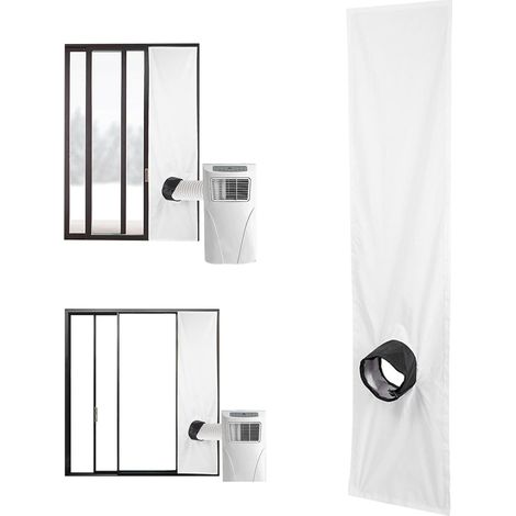 m Klimaanlagen-Fensterdichtungsset, tragbare Klimaanlagen-Fensterdichtung, verstellbares wasserdichtes Befestigungsband, universelles mobiles Klimaanlagen-Fensterdichtungsset (1/5)