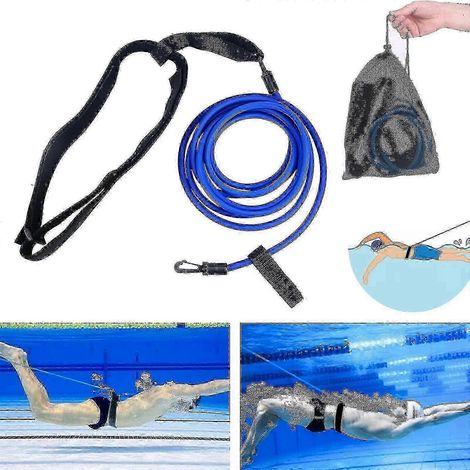 Ceinture de natation ajustable pour piscine, ceinture de résistance, compteur de natation, ceinture d'entraînement à la natation suspendue, élastique de résistance HY-26 (1/5)