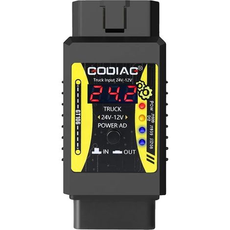 Adaptateur de diagnostic, conversion de tension 24V à 12V, compatibilité avec le protocole K-Line, Adaptateur 24V à 12V (1/4)