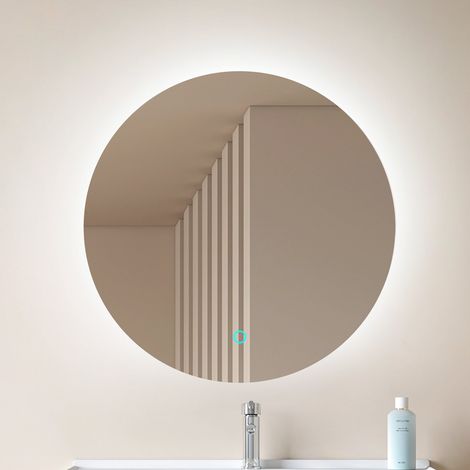 [GEBRAUCHT] B-Ware Lucande LED-Spiegel Celestiel rund beheizbar CCT Ø 60 cm Wandspiegel Chrom (1/2)