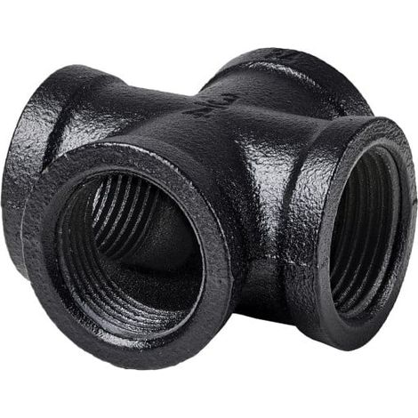 Dolle Kreuz für Pipe-Regalsystem 90° 20 mm (3/4) schwarz matt