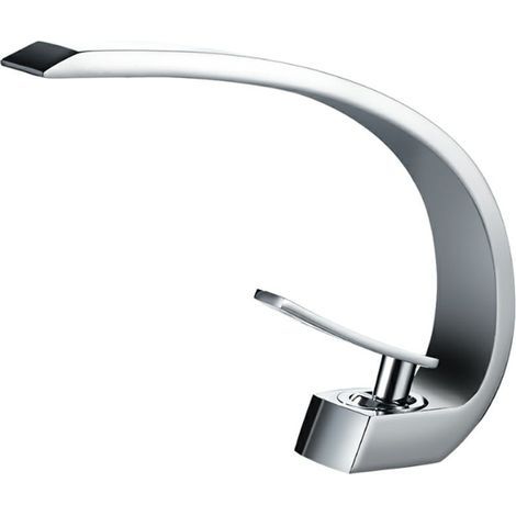Verchromte Waschtischarmatur – Messingkorpus – Höhe 16,6 cm – Inkl. flexibler Schläuche – Wasserersparnis bis zu 30 % – Einfache Montage – Ideko – IDK6101-1 (1/5)