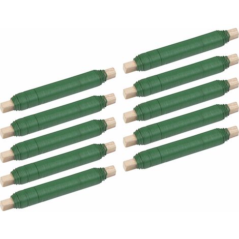 Meister Basteldraht grün 10 Stück 0,6 mm je 40 m Bindedraht für Blumen Pflanzen (1/4)