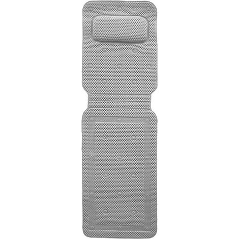 Tapis de bain blanc avec oreiller, fabriqué en PVC expansé doux, antidérapant et antibactérien. (1/5)