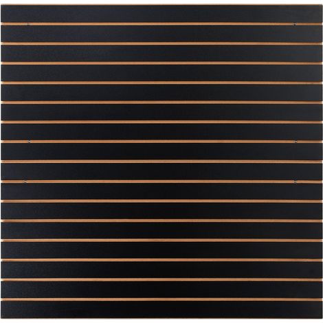 Panneaux Murales Slatwall, 2 Panneaux Noirs 60x120 cm, Organisateur de Mur pour Garage, Magasin et Atelier - Rangement Lourd et Modulable