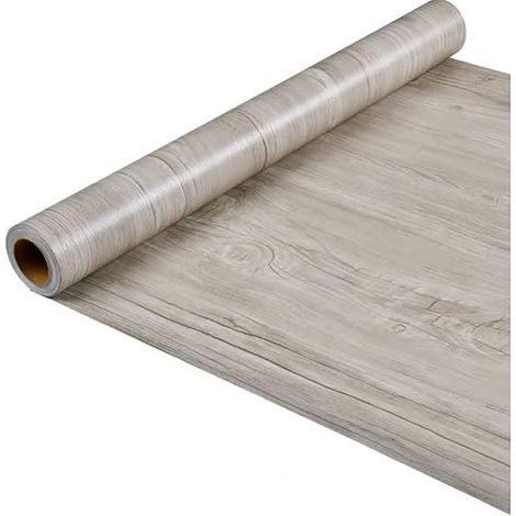 Papier peint autocollant en vinyle imitation bois clair pour meubles de cuisine, armoires, étagères, tables, commodes, tiroirs, 40 cm x 3 m (1/4)