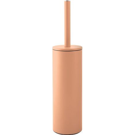 Porte-brosse WC en acier couleur pêche mat (1/5)