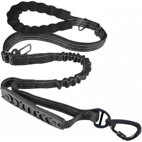 Guinzaglio elastico per cani di grossa taglia che tirano, guinzaglio antistrappo ammortizzante, robusto, lungo 1,8 metri, guinzaglio da addestramento senza nodi fino a 50 kg (1/5)