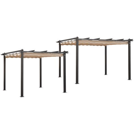 PERGOLA 'NASSAU' mt 3 x 3 x h. 2,25 - telo col. ecru