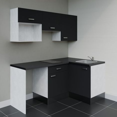 Kitchenette d'angle KA03L-PT avec plan de travail et évier