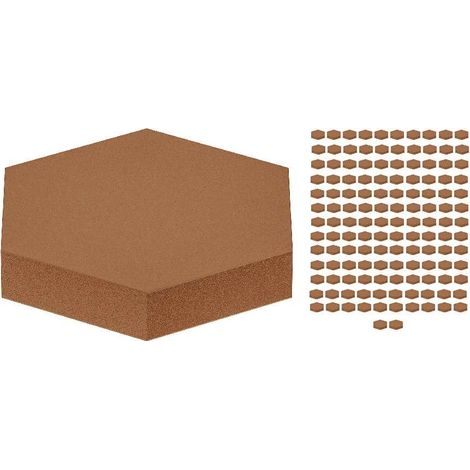 132x Amortisseur de butée adhésif en plastique silicone marron clair hexagonal Ø11mm Autocollant A coller Meuble Porte Placard Cuisine Salle de bain Protection (1/2)