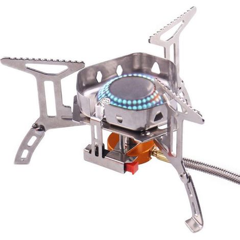 Réchaud À Gaz Portable - Design Pliable Et Résistant Au Vent - Pour Camping Extérieur - 1 Pièce (1/5)