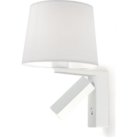 Leds-C4 GROK - Applique da Interno 2 Luci Bianca con Lettura, attacco E27 (1/2)