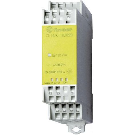 Finder 7S.14.9.024.0220 Module d’automatisation relais de sécurité DIN 22,5x86,2x100,3mm (1/4)