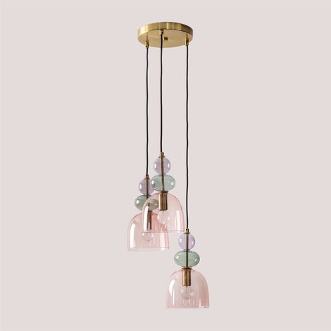 Lámpara de Techo en Cristal con 3 Puntos de Luz Bezany Colors SKLUM (1/5)