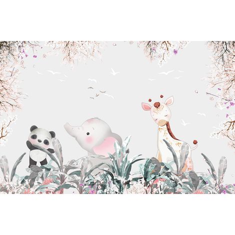 Papier peint panoramique Enfants - Animaux - 130 cm x 85 cm (1/2)