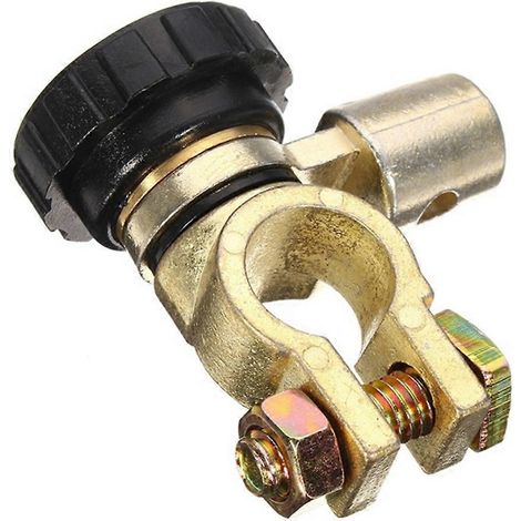 Interrupteur coupe-batterie en alliage de cuivre de 17 mm – Compatible avec les systèmes antivol de voiture (1/4)