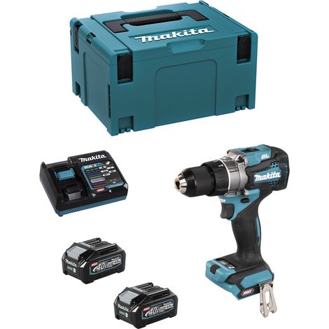 Makita - Trapano avvitatore a batteria da 40V, 2x batterie da 4,0 Ah, caricabatterie DF001GM201 (1/5)